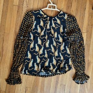 Anthropologie Cat Long Sleeve Blouse